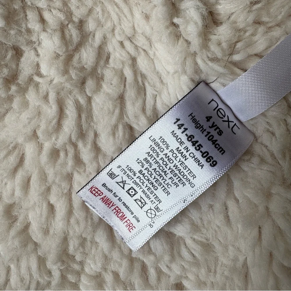 Next Pink Puffer Jacket with Faux Fur Hood